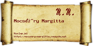 Mocsáry Margitta névjegykártya